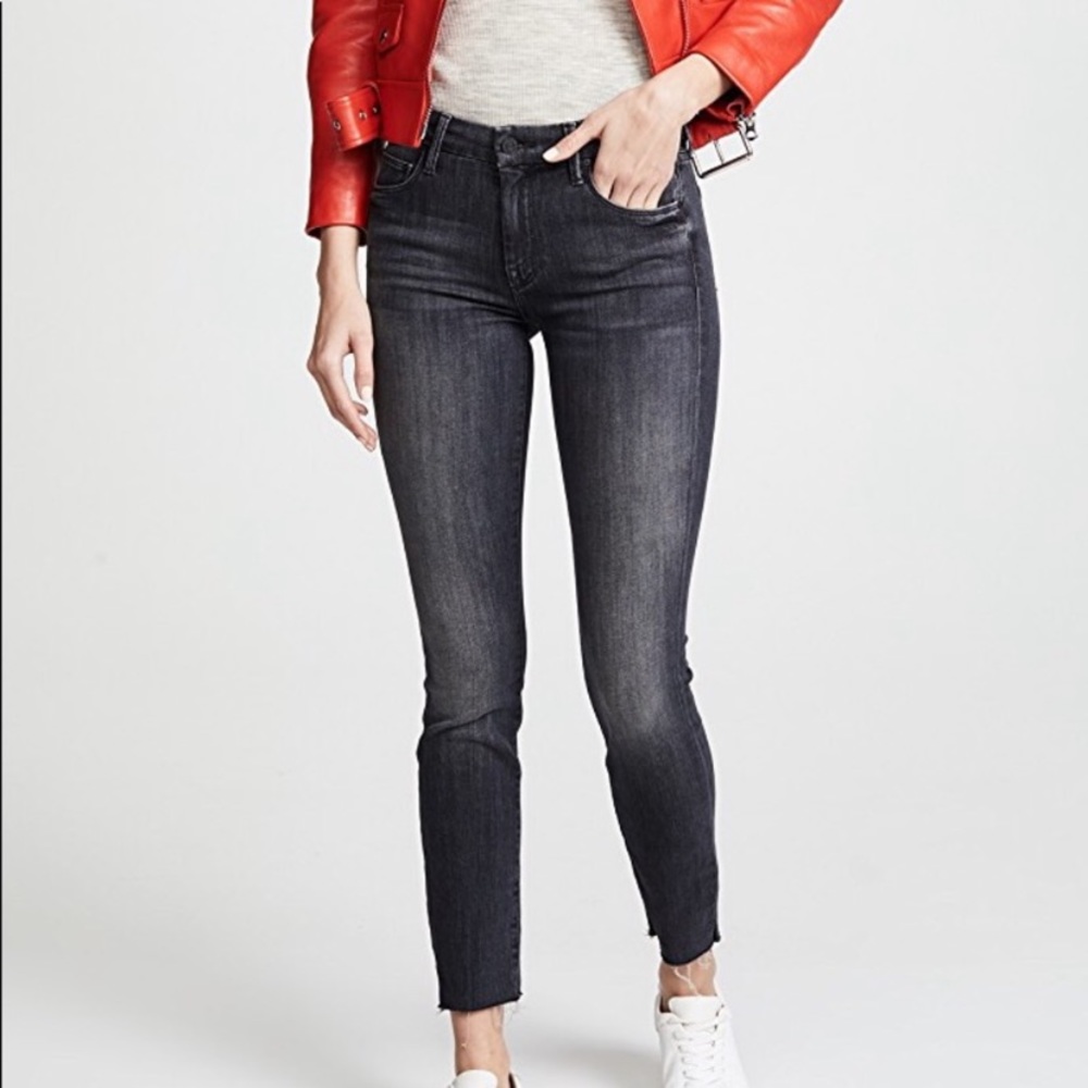 Mother faded black jeans